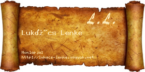 Lukács Lenke névjegykártya