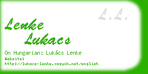 lenke lukacs business card